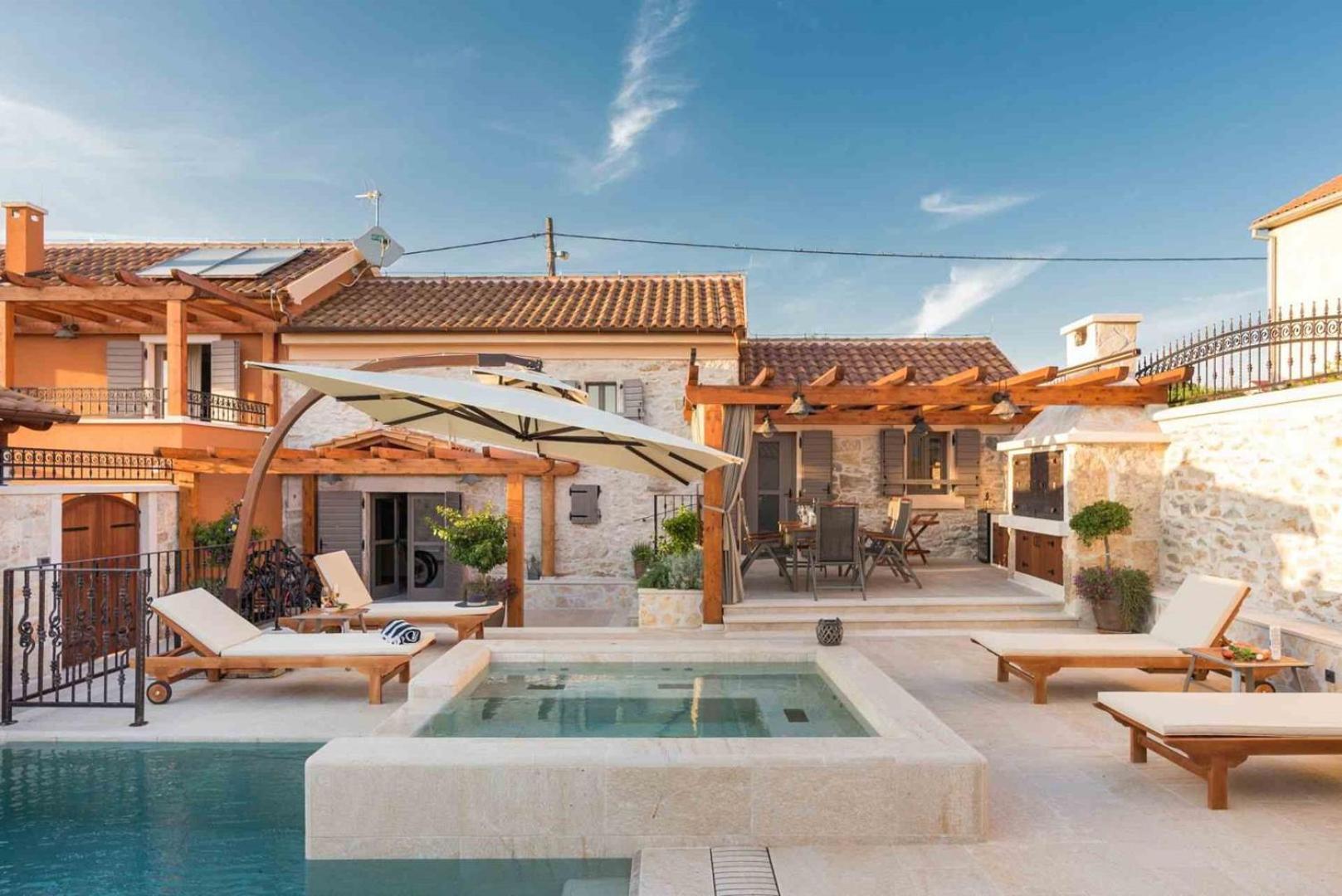 Luxury Villa Finessa Skradin 2 With Heated Pool, Jacuzzi And Sauna Exterior photo
