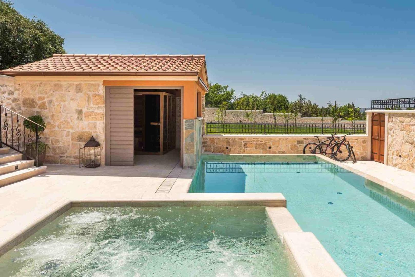 Luxury Villa Finessa Skradin 2 With Heated Pool, Jacuzzi And Sauna Exterior photo